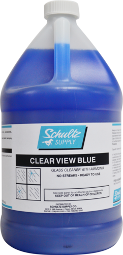 SCHULTZ CLEARVIEW BLUE AMMONIA GLASS CLEANER ( 4 GAL / CS )