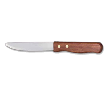 WOOD HANDLE BEEF BARON STEAK KNIFE ROUND TIP  1DZ/CS