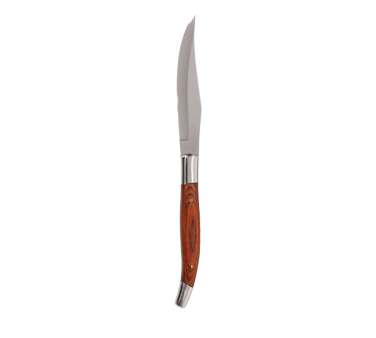 SKW-RUSTIC STEAK KNIFE RUSTIC WOOD HANDLE 1DZ/BX