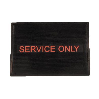 BAR MAT 12X18 "SERVICE ONLY" BLACK