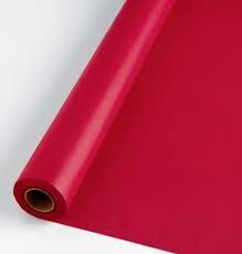 TABLECOVER PLASTIC 40X150 RED PK:4