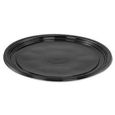 A518PBL 18" ROUND BLACK CATER TRAY (25/CS) (659034)