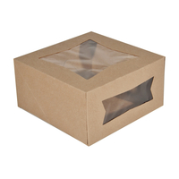 BAKERY BOX 8X8X4 KRAFT W/ WINDOW  150/CS