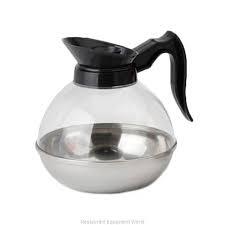 COFFEE DECANTER PLASTIC WITH S/S BASE BLACK HANDLE