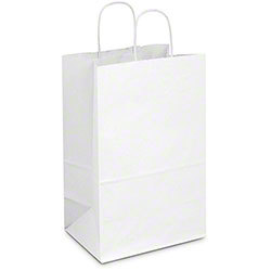 TRIM KARY WHITE SHOPPER BAG 9X5 3/4X13  (250/BL) *10780704