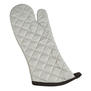 OVEN MITT 17" SILICONE SILVER PAIR