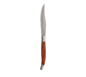 SKW-RUSTIC STEAK KNIFE RUSTIC WOOD HANDLE 1DZ/BX