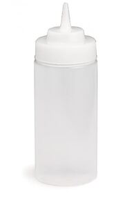 SQUEEZE BOTTLE 16OZ WIDE MOUTH CLEAR (2DZ/CS) CONE TIP