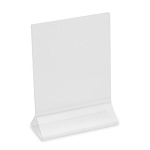MENU HOLDER/TABLE TENT 5X7 CLEAR ACRYLIC
