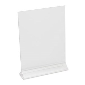 MENU HOLDER/TABLE TENT 8X11 CLEAR ACRYLIC