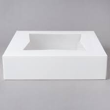 BBX10102W BAKERY BOX WHITE 10X10X2-1/2 W/ WINDOW   (250/BL)