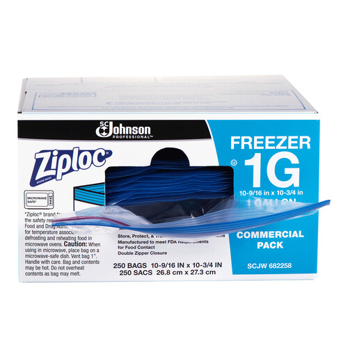 BGPZF11 ZIPLOCK FREEZER BAG 1GAL 10.5X11  2.7 MIL (250CS) * 94604