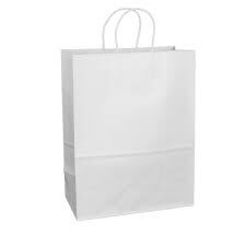 BGSH13717WH SHOPPING BAG WHITE  13X7X17   250/BL