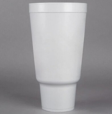 D44AJ32 44OZ PEDESTAL FOAM CUP 300/CS