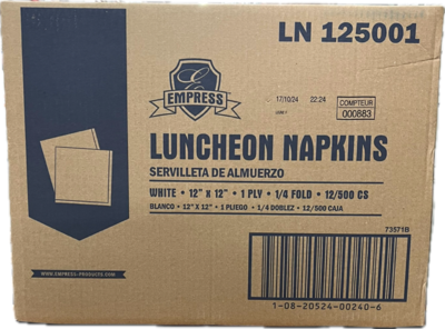 FORNAP LUNCHEON NAPKIN 1PLY 1/4 FOLD  (6M)