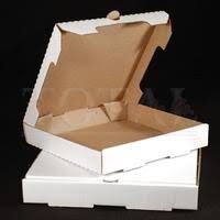 PBX072WB PIZZA BOX 7X2 WHITE/BROWN PLAIN   (50)