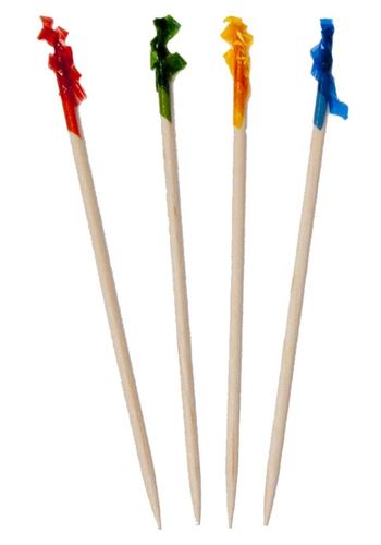 TPK-4.5F 4.5" FRILLED TOOTHPICKS  (1000PER BOX/10BX/CS)