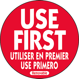 UF4911 USE FIRST LABEL 3" (500/RL)