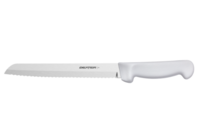 KNIFE BREAD 8" SCALLOPED BASIC WHITE HANDLE/INTERNATL LINE