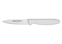 KNIFE PARING 3 1/8" TAPER BASICS WHITE HANDLE/INTERNATIONAL LINE