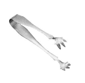 ICE TONGS 6.5" SS CLAW SHAPE