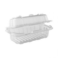 FRY CLEAR HINGED CONT  7.5X4.5   600/CS