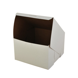 BAKERY BOX 19X14X4 WHITE NO WINDOW  50/BL