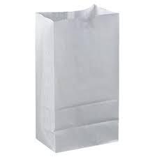 6# PLAIN WHITE WAX PAPER BAG   (1M/CS)