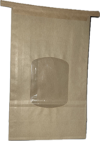 COFFEE BAG TIN TIE WINDOW KRAFT 6X2.75X9.5  ( 500 / CS )