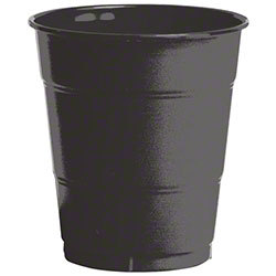 CUP, BLACK PLASTIC, 12OZ(12/20)