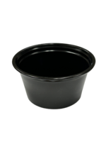 SOUFFLE 2OZ PLASTIC BLACK 10/250 USES LID CPCL02