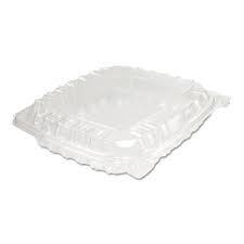 CLEARSEAL MEDIUM CONTAINER HINGED CLEAR 8 1/4X8 1/4X2  (250/CS)