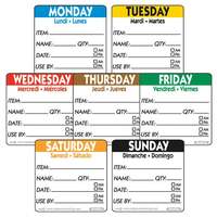 DAY LABEL MONDAY 2X2 DISSOLVING LABELS (250/RL)