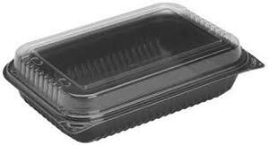 HINGED PLASTIC DINNER BOX 11X8X3.6   (100/CS)
