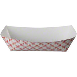 FOOD TRAY 2 1/2 # RED/WHITE  (500/CS)