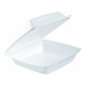 CARRYOUT 8X8X3 SINGLE COMPARTMENT  (200) *WHITE FOAM
