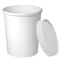 SOLO FOOD CONTAINER COMBO WHITE 32OZ VENTED LID  250/CS