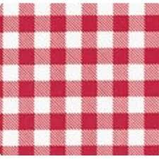 M5761R GINGHAM RED VINYL TABLE COVER (54"X15 YD ROLL)