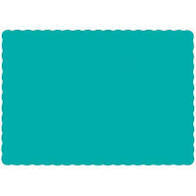 PLACEMAT/ TEAL GREEN/ SCALLOPED (1M/CS)*SCALLOPED EDGE