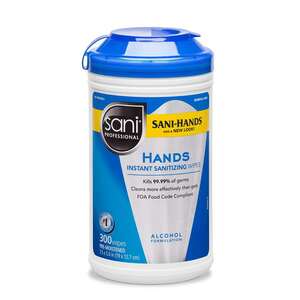SANIHANDS HAND SANITIZER WIPE NSF APPROVED 6 TUBS OF 300