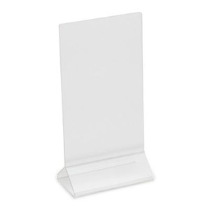 MENU HOLDER/TABLE TENT 4X8 CLEAR ACRYLIC