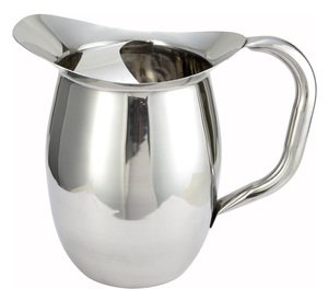 PITCHER BELL STYLE 64OZ SS W/ ICE GUARD